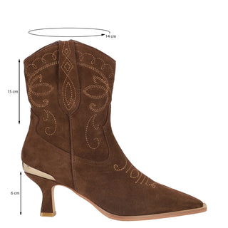 Botín con Tacón Api250565 Piel Camel