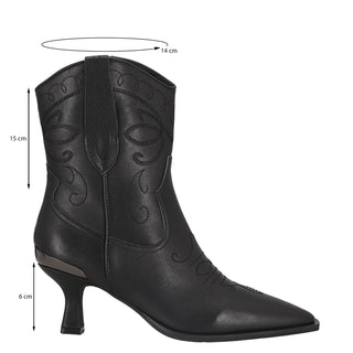 Botín con Tacón Api250565 Piel Negro