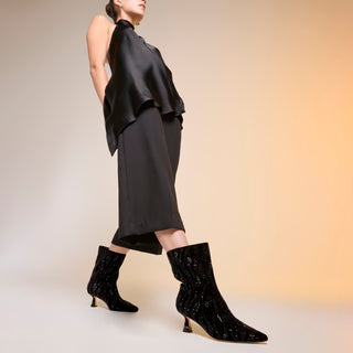 Botín con Tacón Api250651 Piel Negro