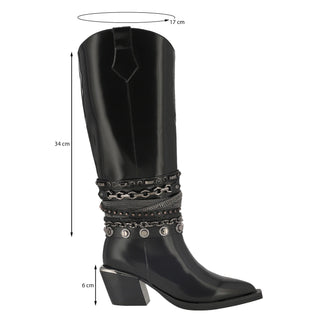 Bota Api250819 Piel Negro