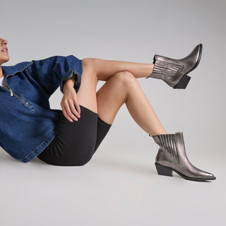 Botín con Tacón Api250903 Piel Gris