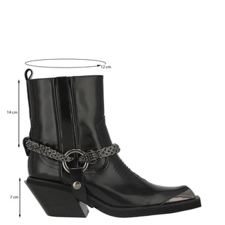 Botín con Tacón Api250926 Piel Negro