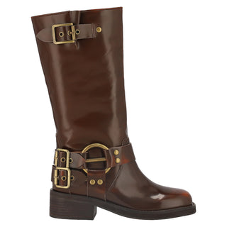 Bota con Tacon Api251108 Piel Camel