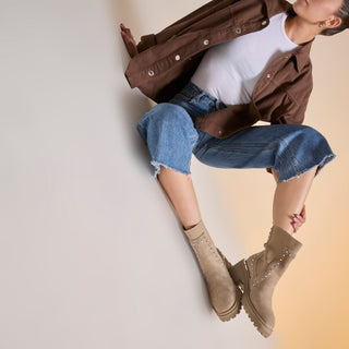 Botín con Tacón Api251180 Piel Beige