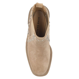 Botín con Tacón Api251180 Piel Beige